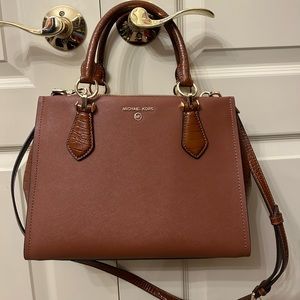 Michael Kors Marilyn Medium Saffiano leather Satchel